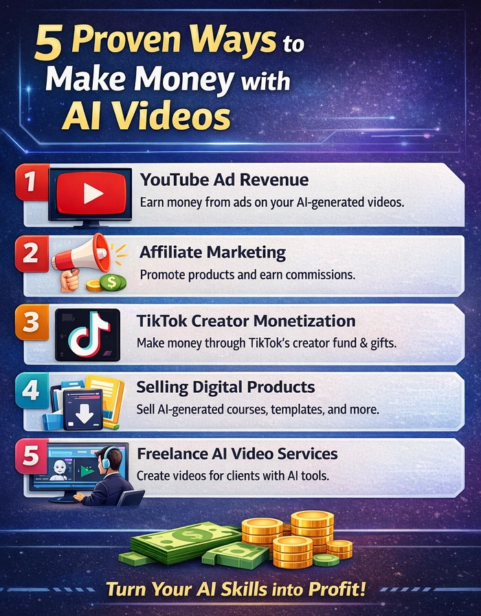 5 Proven Ways to Make Money with AI Videos