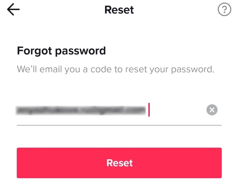 Reset Your Password