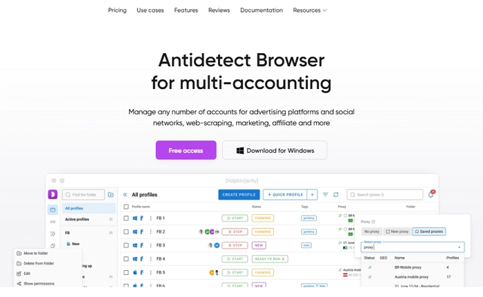 Dolphin Anty homepage