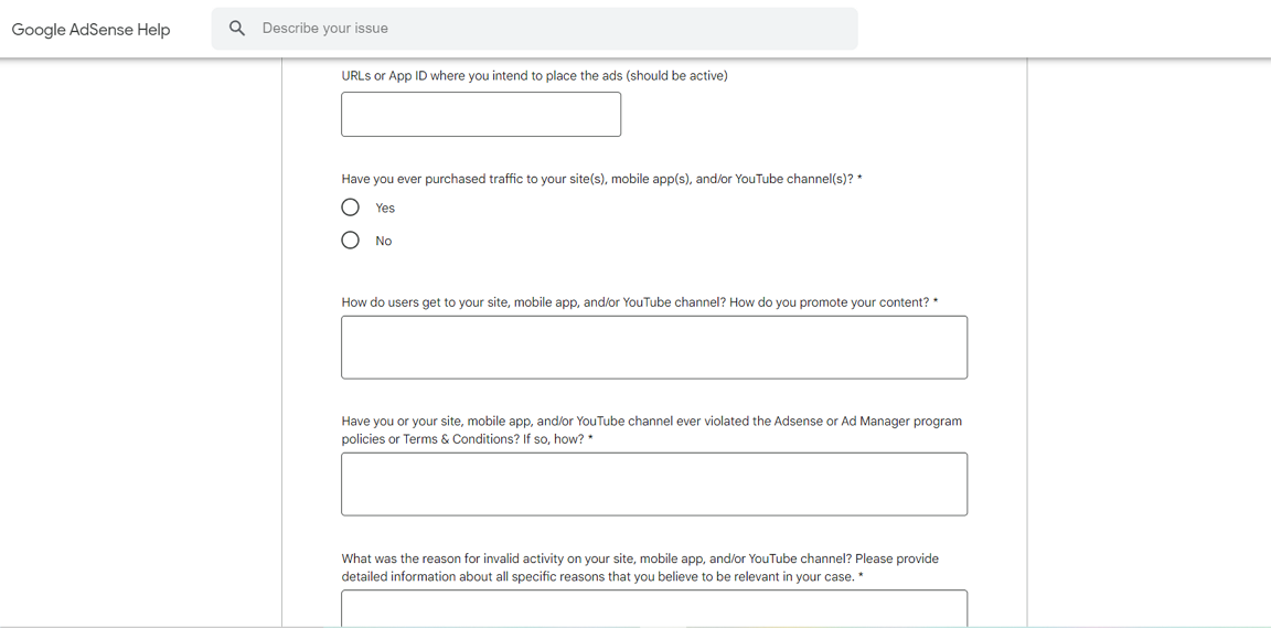 Invalid Traffic Appeal Form