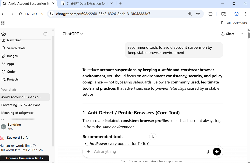 ChatGPT AI Visibility
