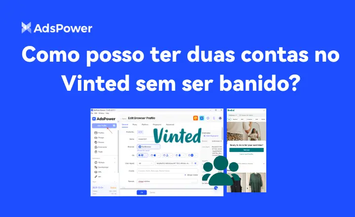 Como posso ter duas contas no Vinted sem ser banido?