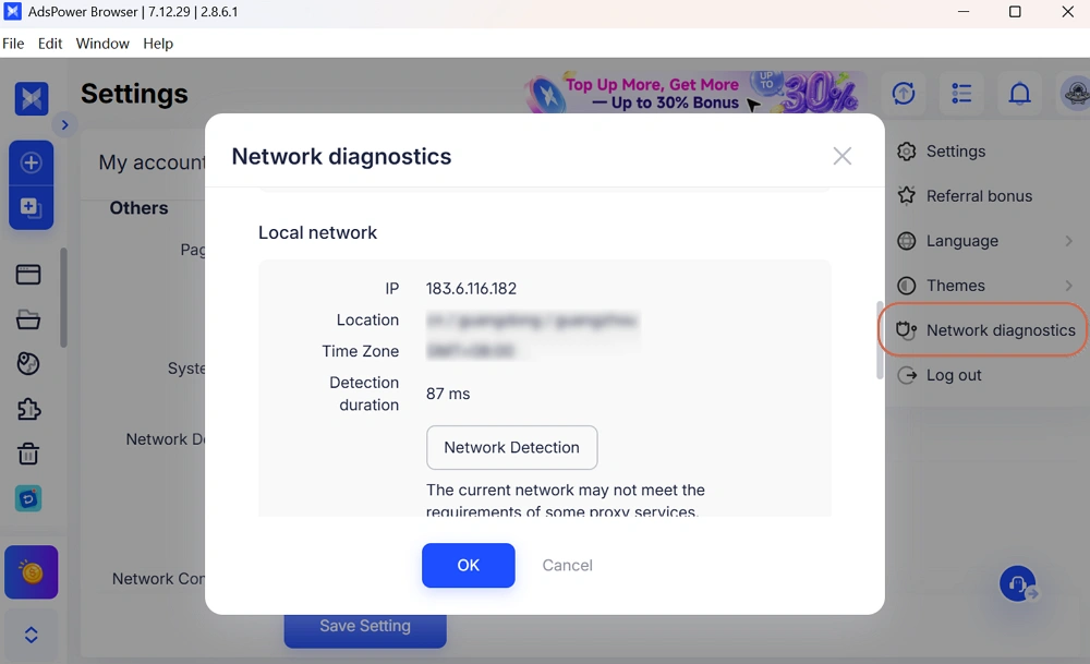 Network Diagnostics 