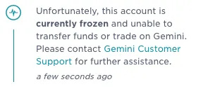 Why Is My Gemini Account Frozen?