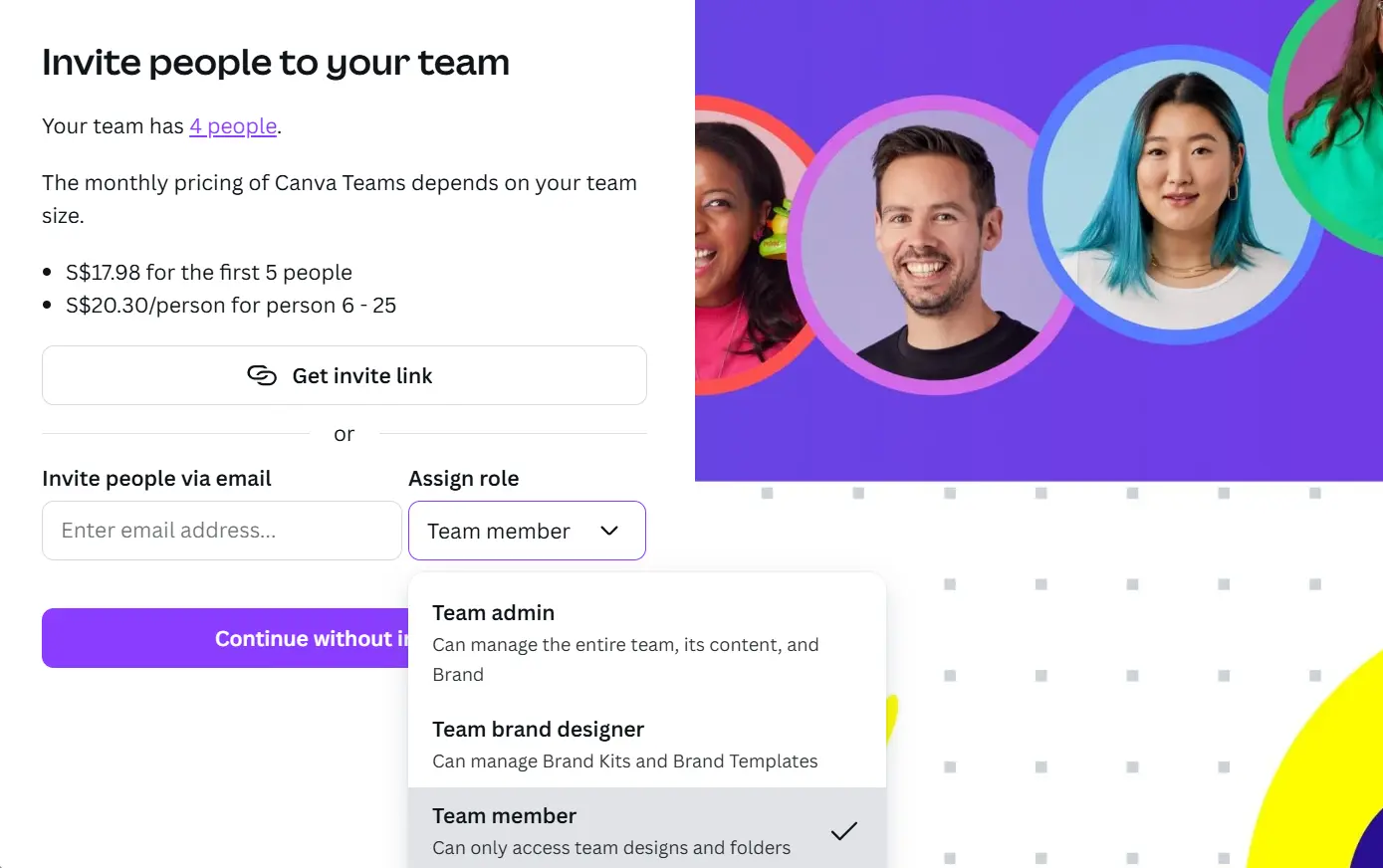 Using Canva Team Workspaces