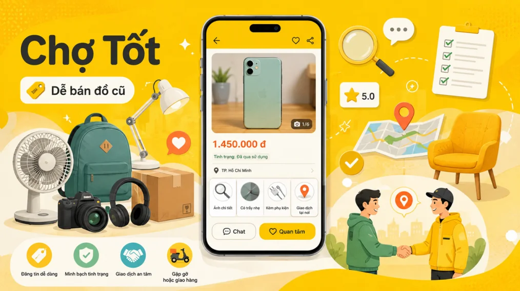Top 5 nền tảng bán đồ cũ tại Việt Nam