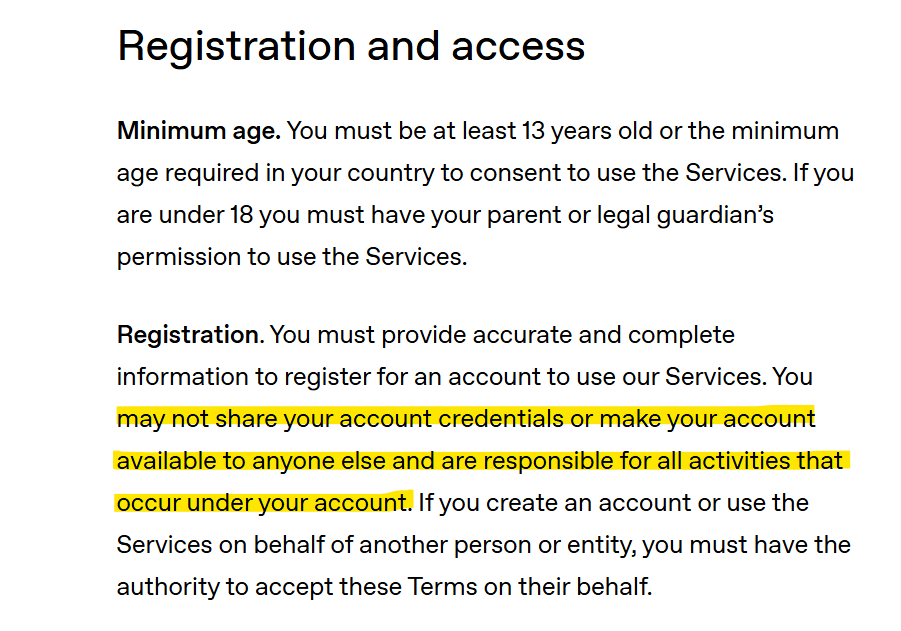 OpenAI's Terms of Service