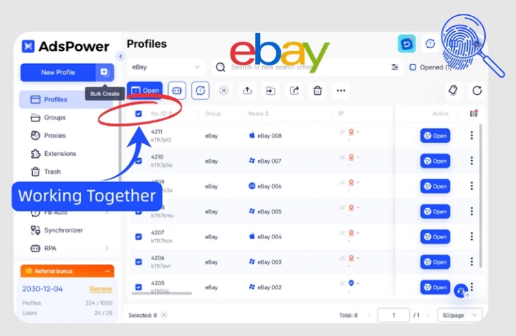 Manage eBay Bulk Accounts