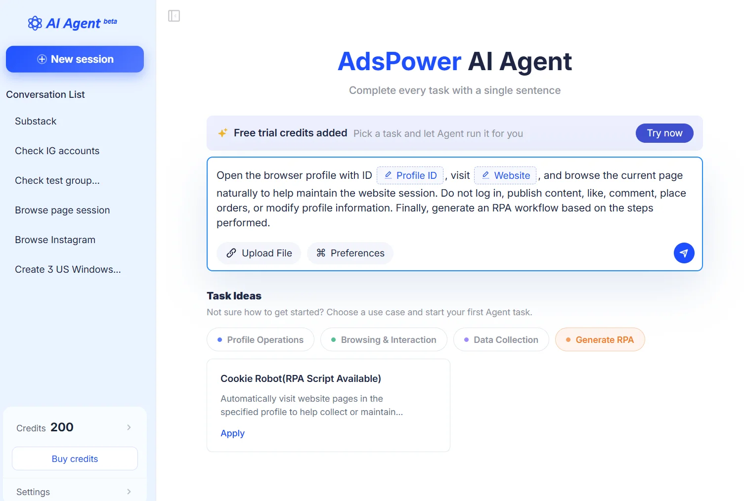ai agent generate rpa
