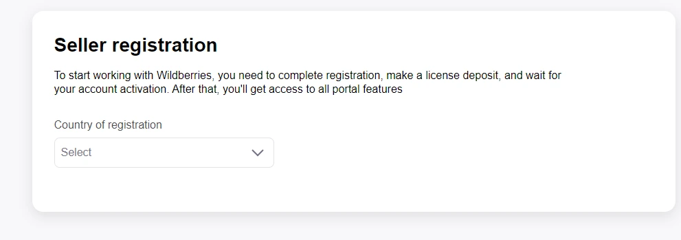 select your country of registration