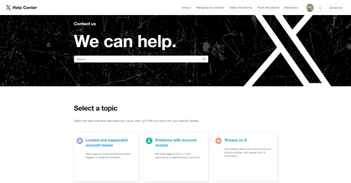 Contact Twitter Support