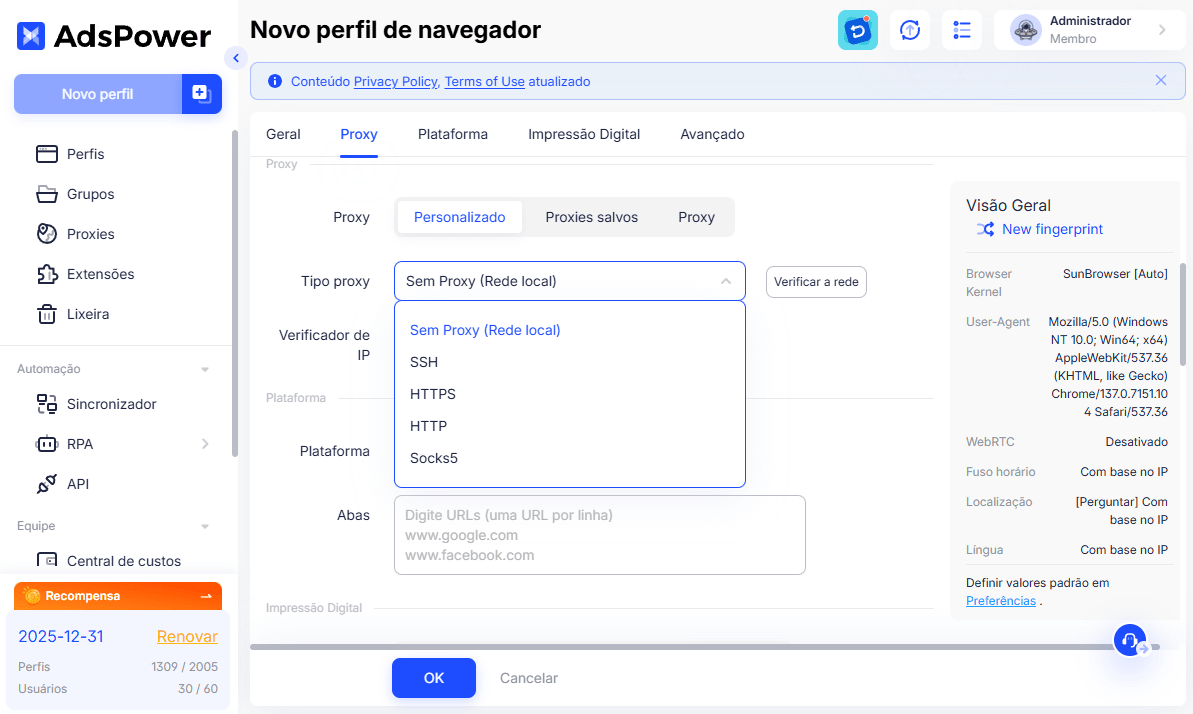 Combine com Proxies para Renda Direcionada por Geolocalização