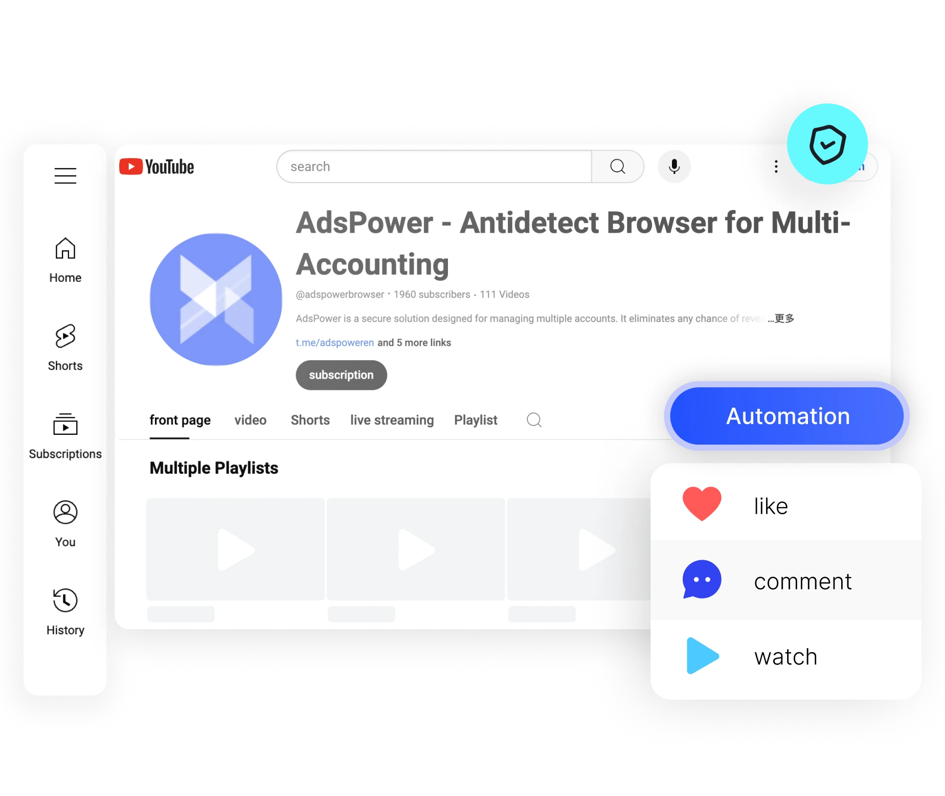 Manage YouTube Accounts