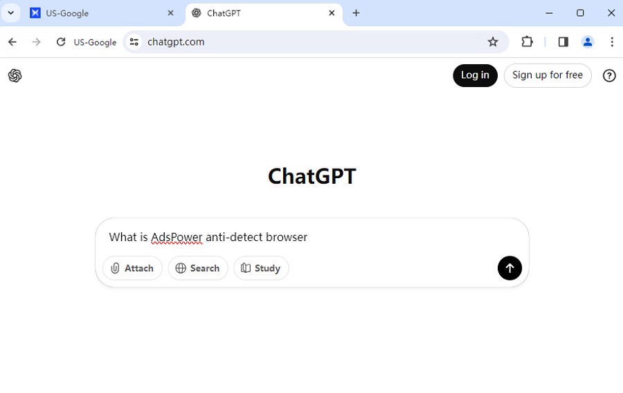 Open ChatGPT in AdsPower