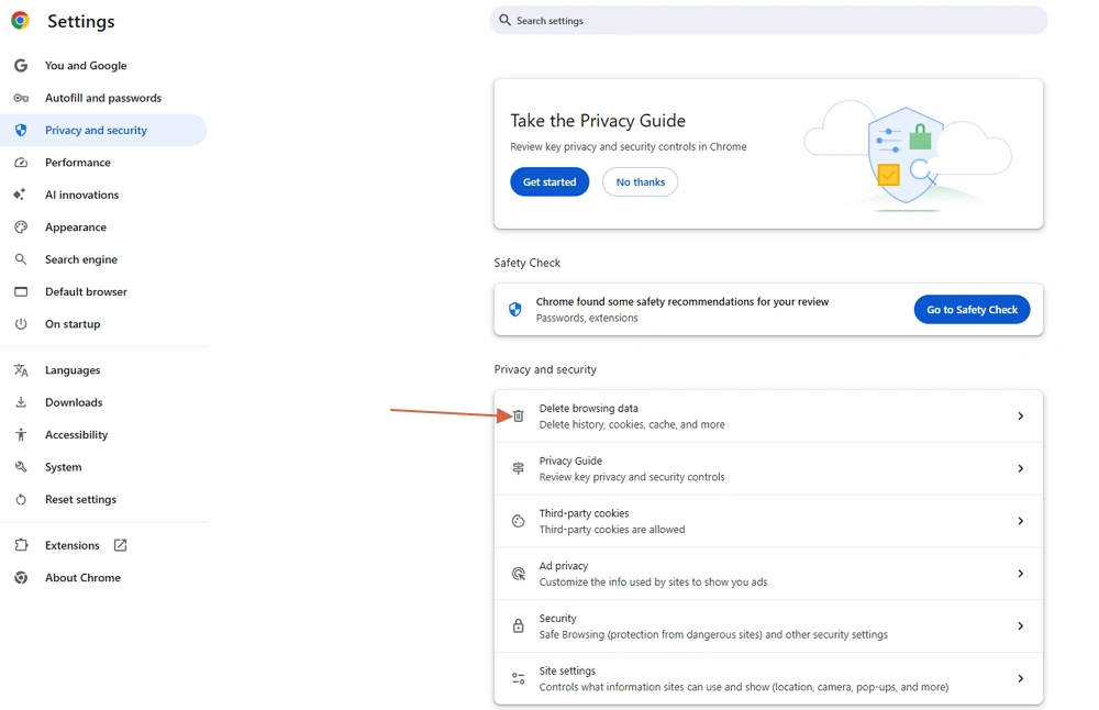 Clear Your Browser's Cache and Cookies