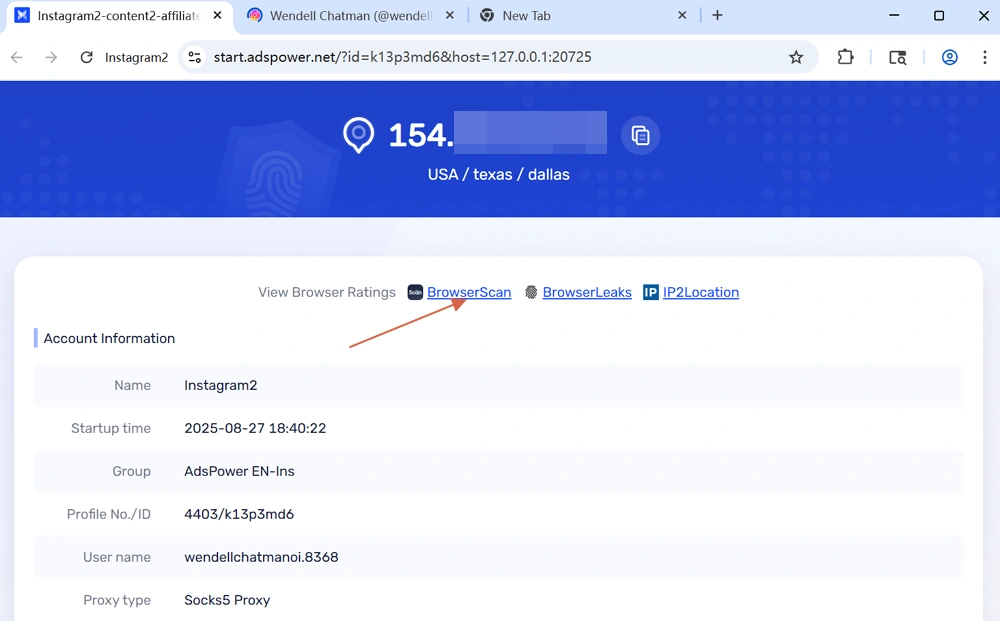 Re-check Fingerprint in AdsPower