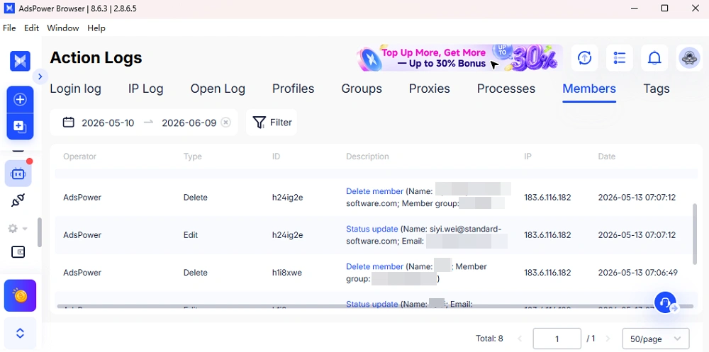 Team Activity Tracking